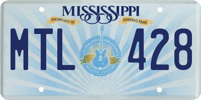 MS license plate MTL428