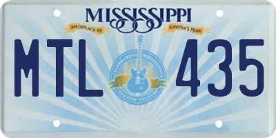 MS license plate MTL435