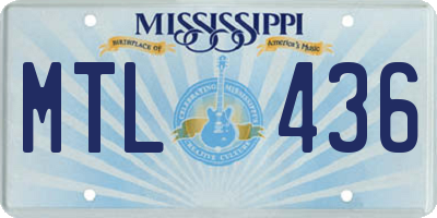 MS license plate MTL436