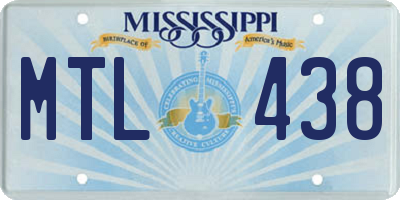 MS license plate MTL438