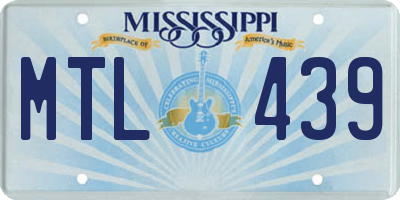 MS license plate MTL439