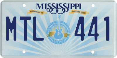 MS license plate MTL441
