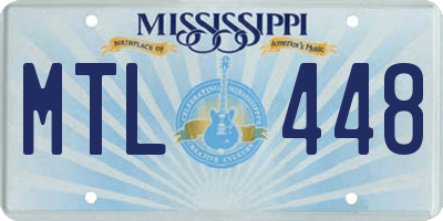 MS license plate MTL448