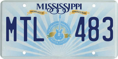 MS license plate MTL483