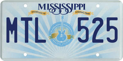 MS license plate MTL525