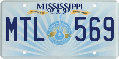 MS license plate MTL569