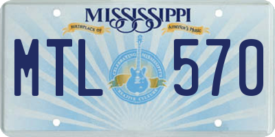 MS license plate MTL570