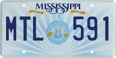MS license plate MTL591