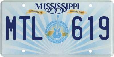 MS license plate MTL619