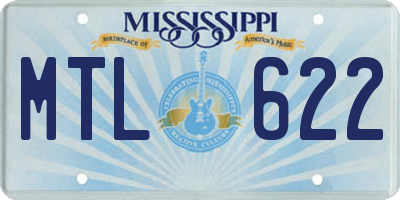 MS license plate MTL622