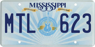 MS license plate MTL623