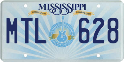 MS license plate MTL628