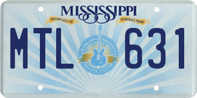 MS license plate MTL631