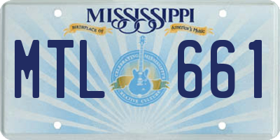 MS license plate MTL661