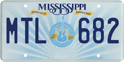 MS license plate MTL682
