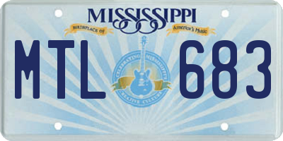 MS license plate MTL683