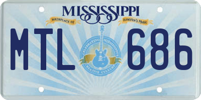 MS license plate MTL686