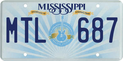 MS license plate MTL687