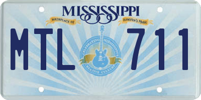 MS license plate MTL711