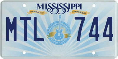 MS license plate MTL744