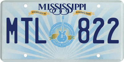 MS license plate MTL822