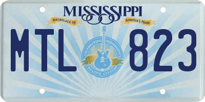 MS license plate MTL823