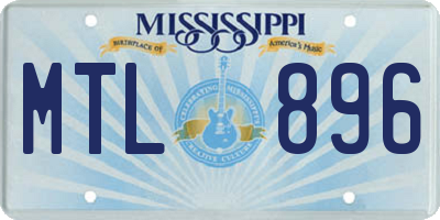 MS license plate MTL896