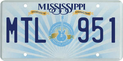MS license plate MTL951