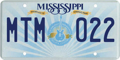 MS license plate MTM022