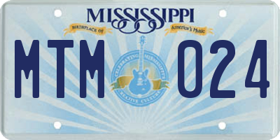 MS license plate MTM024
