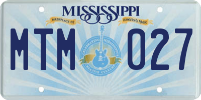 MS license plate MTM027