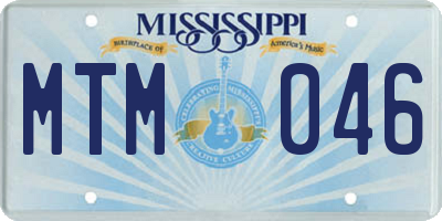 MS license plate MTM046