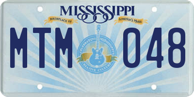 MS license plate MTM048