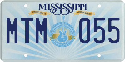 MS license plate MTM055