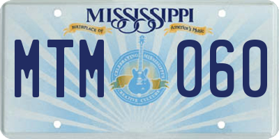 MS license plate MTM060