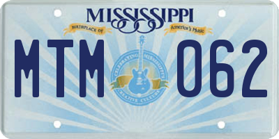 MS license plate MTM062