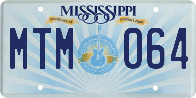 MS license plate MTM064