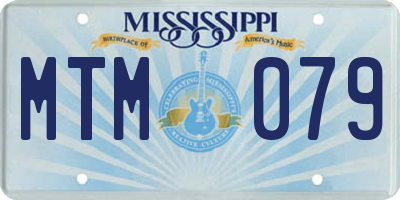 MS license plate MTM079