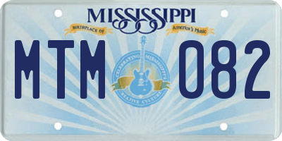 MS license plate MTM082