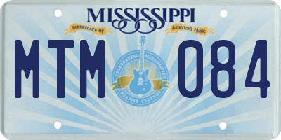 MS license plate MTM084