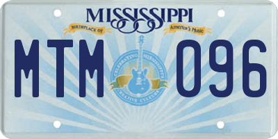 MS license plate MTM096