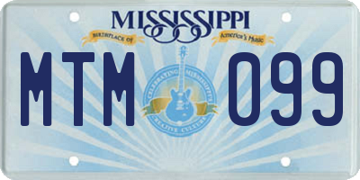 MS license plate MTM099