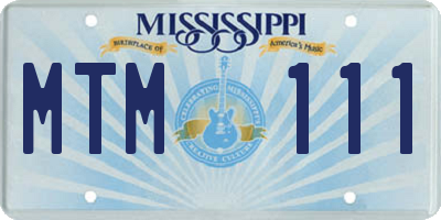 MS license plate MTM111