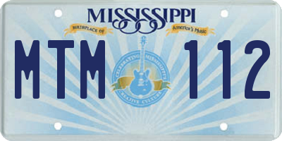 MS license plate MTM112