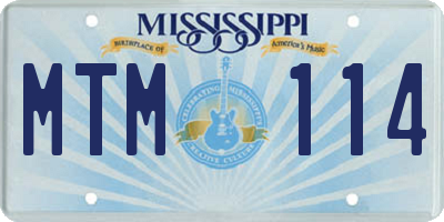 MS license plate MTM114