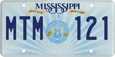 MS license plate MTM121