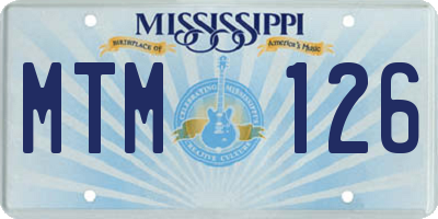 MS license plate MTM126