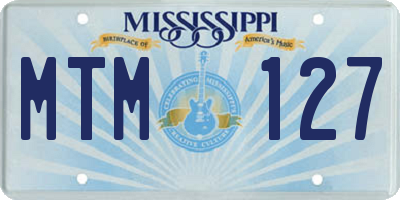 MS license plate MTM127