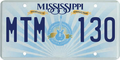 MS license plate MTM130