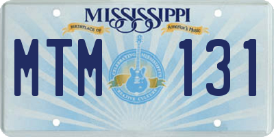 MS license plate MTM131